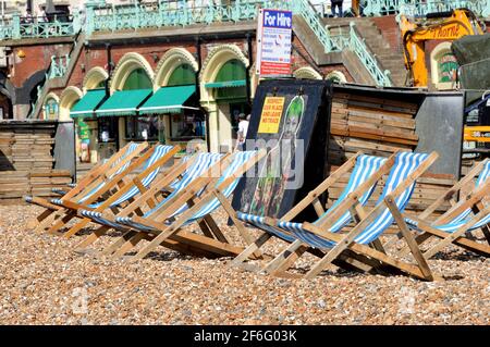 Brighton an einem sonnigen Tag, dem heißesten Tag des Jahres nach der covid Lockdown. Stockfoto