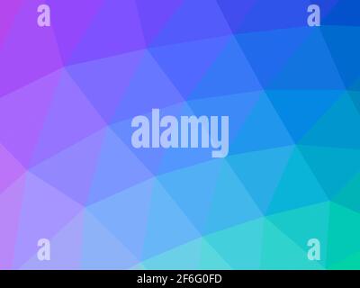 Abstrakter digitaler Grafikhintergrund mit dreieckigem, farbigem Verlaufsgitter, 3d-Rendering-Illustration Stockfoto