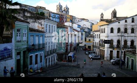 salvador, bahia, brasilien - 16. dezember 2020: Blick vom Largo do Pelourino, im historischen Zentrum der Stadt Salvador. *** Ortsüberschrift *** Stockfoto