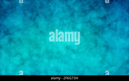 Moderne abstrakte Hintergrund bunte Malerei Grunge Wand Textur Vintage wellig Muster Strukturierte gezogene Zementoberfläche Gradient azurblau türkis cyan blau Stockfoto