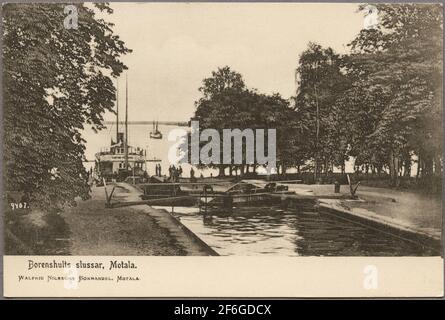 Borenshults schlösser im Göta Kanal bei Motala. Stockfoto