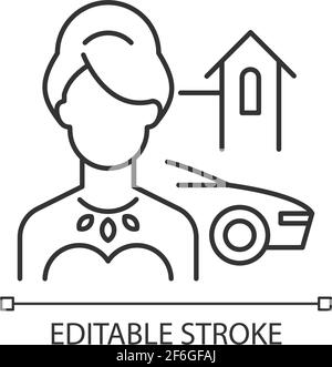 Lineares Symbol der oberen Klasse Stock Vektor