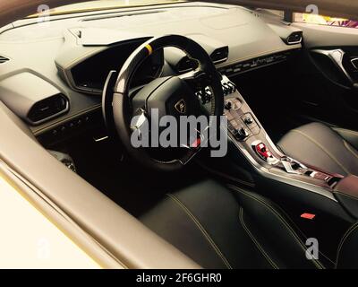 Lamborghini Aventador Interior Stockfoto