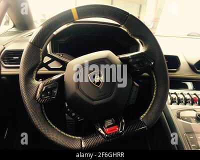 Lamborghini Aventador Interior Stockfoto