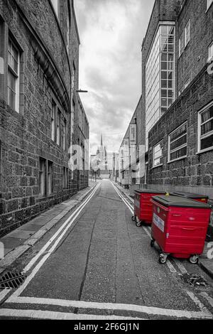 Aberdeen Straßen während der Sperre Stockfoto