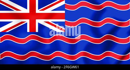 3D-Flagge inoffizieller britischer Überseegebiete. 3D-Illustration. Stockfoto
