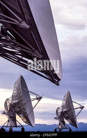 USA, New Mexico, Socorro, Radioteleskope bei Karl G. Jansky Very Large Array Stockfoto