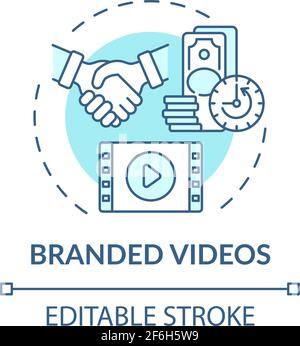 Markenvideos – Symbol für das Konzept Stock Vektor