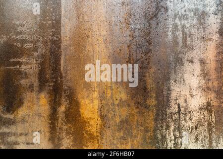 Rusty Grunge Strukturierte Stahlplatte Oberfläche Hintergrund Stockfoto