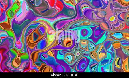 Abstrakte Textur mehrfarbiger Texturhintergrund. 3d-Bild, 3d-Rendering Stockfoto