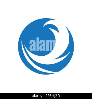 Ocean Wave Logo Vektor Illustration Design Vorlage - Vektor Stock Vektor