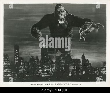 Classic King Kong, Werbefoto 1933. Mit Fay Wray, Bruce Cabot, Robert Armstrong, Frank Reicher. Abenteuer / Fantasie / Action / Romantik. Stockfoto