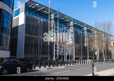 Eine Straßenansicht des Büros der Regierung in der Marsham Street. Stockfoto