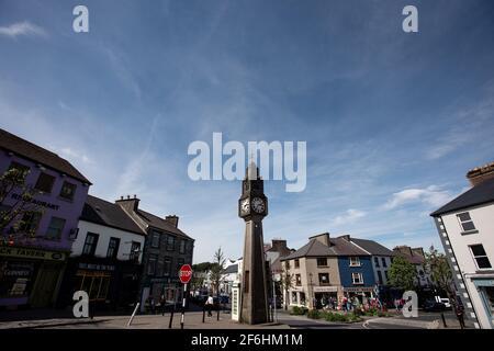 Der Uhrturm. Cahernahart, Westport, Co. Mayo, Irland Stockfoto