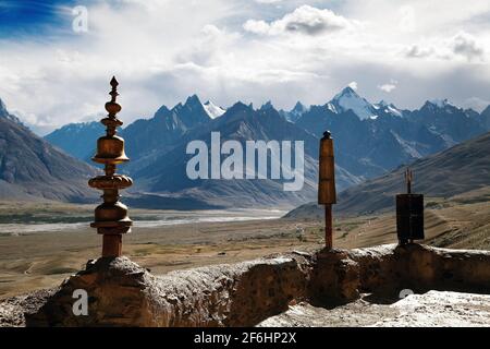 Karsha gompa - buddhistisches Kloster in Zanskar Tal - Ladakh - Jamu und Kaschmir - Indien Stockfoto