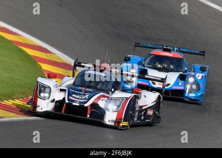 32 OWEN William (usa), SADELEER Hugo (che), ALBUQUERQUE Filipe (prt), Ligier JSP217 Gibson Team United Autosport, Action während der ELMS European Le Mans Series 2017 in Spa Francorchamps, Belgien, 22. Bis 24. September - Foto Eric Vargiolu / DPPI Stockfoto