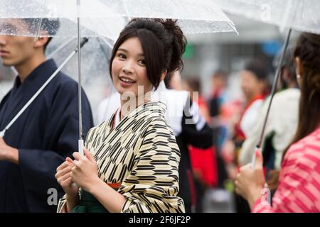 Grille de deft Starting Grid Girl Ambiente während der FIA WEC World Endurance Championship 2017, 6 Stunden Fuji vom 13. Bis 15. Oktober in Oyama, Japan - Foto Antonin Vincent / DPPI Stockfoto