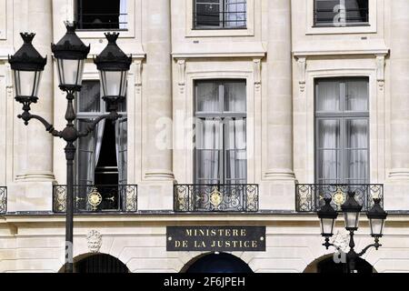 Ministère de la Justice - Paris - Frankreich Stockfoto