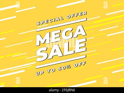 Mega Verkauf Banner Vorlage Design, Big Sale Sonderangebot. Stock Vektor