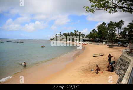 mata de sao joao, bahia / brasilien - 23. september 2020: Blick auf Praia do Forte, in der Gemeinde Mata de Sao Joao. Stockfoto