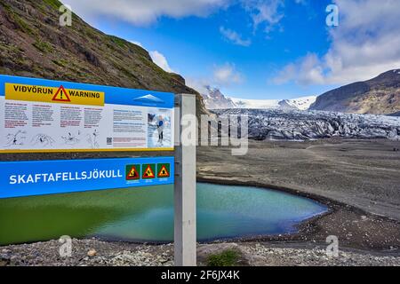 Skaftafellsjokull-Gletscher. Island Stockfoto