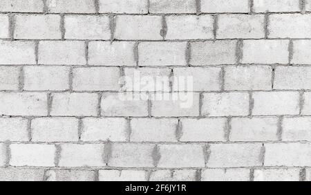 Nahtlose Hintergrund Foto Textur der neuen Wand aus weiß Schaumbeton-Blöcke Stockfoto