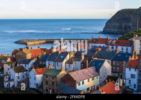 Staithes, ein historisches Fischerdorf in North Yorkshire Stockfoto