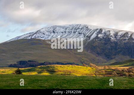 Threkeld Knotts und Wanthwaite Crags vom Castlerigg Stone Circle, Lake District National Park Stockfoto