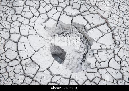 Schlammmuster auf einem isländischen Thermalgebiet Stockfoto