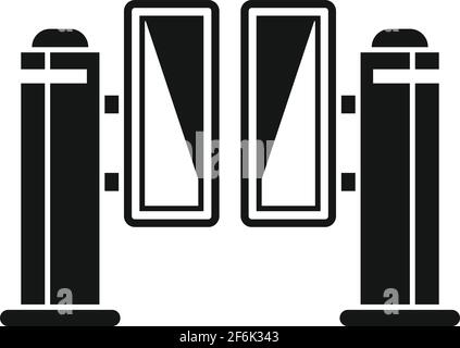 Drehkreuz-Symbol steuern, einfacher Stil Stock Vektor