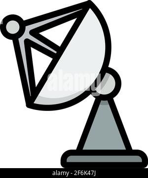 Symbol Für Satellitenantenne. Editierbare Fett Formatigte Kontur Mit Farbfüllungsdesign. Vektorgrafik. Stock Vektor