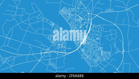 Städtischer Vektor Stadtplan von Nykobing falster, Dänemark Stock Vektor
