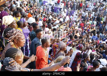 Veranstaltungsort Des Olojo-Festivals, Ile-Ife, Osun State, Nigeria. Stockfoto