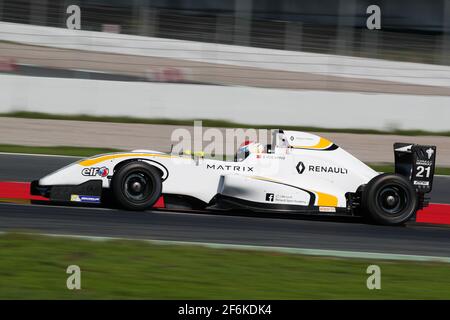 21 YUE YANG Sun (chn) Renault FR 2.0L Team JD Motorsport Action beim Eurocup Formel Renault 2.0 Rennen 2017 in Barcelona, Spanien, vom 27. Bis 29. oktober - Foto: Eric Alonso / DPPI Stockfoto