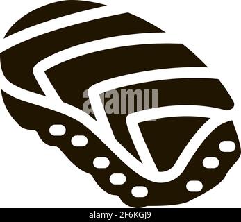 Sushi roll asiatische traditionelle Lebensmittel-Ikone Vektor Glyphe Illustration Stock Vektor