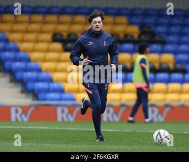 WIMBLEDON ENGLAND - MÄRZ 31: Ryan Mason von Tottenham Hotspur während der vierten Runde des FA Youth Cup zwischen AFC Wimbledon und Tottenham Hotspur Stockfoto