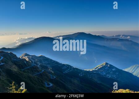 Am frühen Morgen Grate im Himalaya-Berg von sikkim Stockfoto