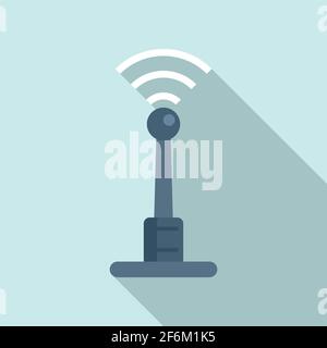 Antennensymbol für Fernzugriff, flaches Design Stock Vektor