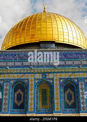 Israel, Jerusalem, Tempelberg Kuppel der Felsenmoschee Stockfoto