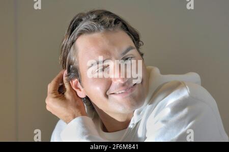 RODGER FEDERER HEUTE IN WIMBLEDON 21/6/07. DER ROYAL HUNT CUP. BILD DAVID ASHDOWN Stockfoto