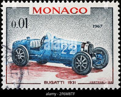 1931 auf der Vintage-Marke von Monte-Carlo Stockfoto