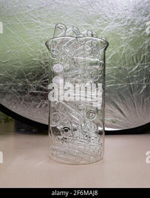 Die sauberen Laborutensilien. Stockfoto