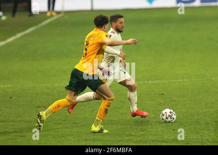 Dries Mertens of Belgium während der FIFA World Cup 2022, Qualifiers Group E Fußballspiel zwischen Belgien und Wales am 24. März 2021 bei King Power im Den Dreef Stadion in Leuven, Belgien - Foto Laurent Lairys / DPPI Stockfoto