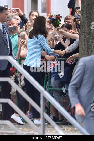 Heidelberg, Deutschland. Juli 2017. Katharina die Herzogin von Cambridge und Herzog von Cambridge Prinz William besuchte Heidelberg Stockfoto