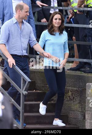 Heidelberg, Deutschland. Juli 2017. Katharina die Herzogin von Cambridge und Herzog von Cambridge Prinz William besuchte Heidelberg Stockfoto