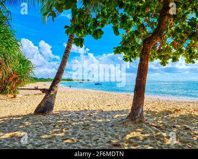 Fisherman's Beach, Arraial d'Ajuda ist ein Bezirk der brasilianischen Gemeinde Porto Seguro, an der Küste des Staates Bahia. Stockfoto