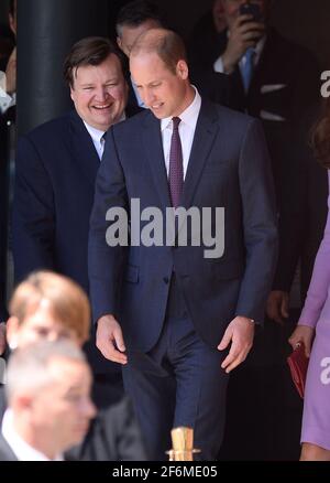 Hamburg, Deutschland. Juli 2017. Katharina die Herzogin von Cambridge und Herzog von Cambridge Prinz William besuchte Hamburg Stockfoto