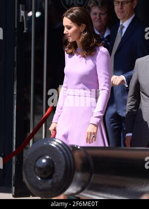 Hamburg, Deutschland. Juli 2017. Katharina die Herzogin von Cambridge und Herzog von Cambridge Prinz William besuchte Hamburg Stockfoto