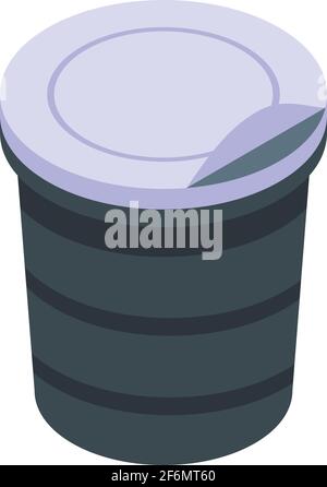 Symbol für Koffein-Pod. Isometrisches Vektor-Symbol für Koffein-Pod für Web-Design auf weißem Hintergrund isoliert Stock Vektor