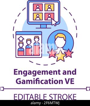 Symbol für das VE-Konzept „Engagement und Gamification“ Stock Vektor